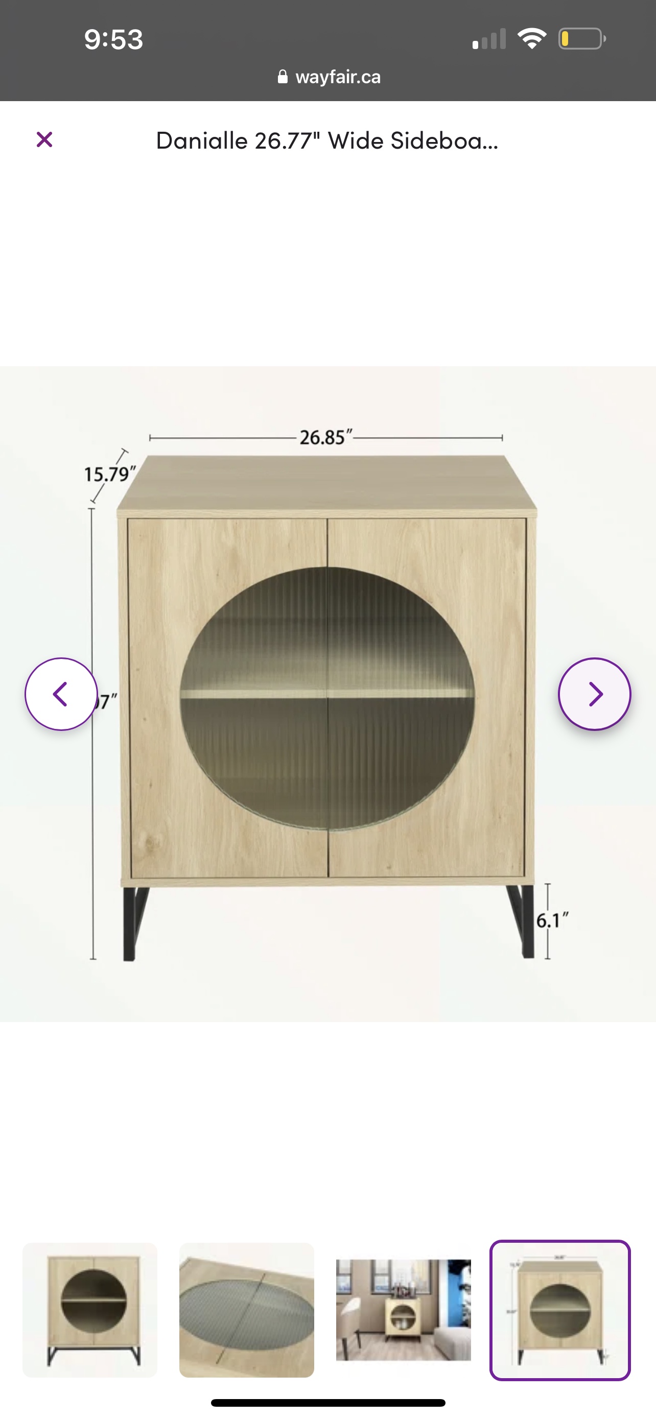 Coffee bar/buffet cabinet with glass door - photo 4
