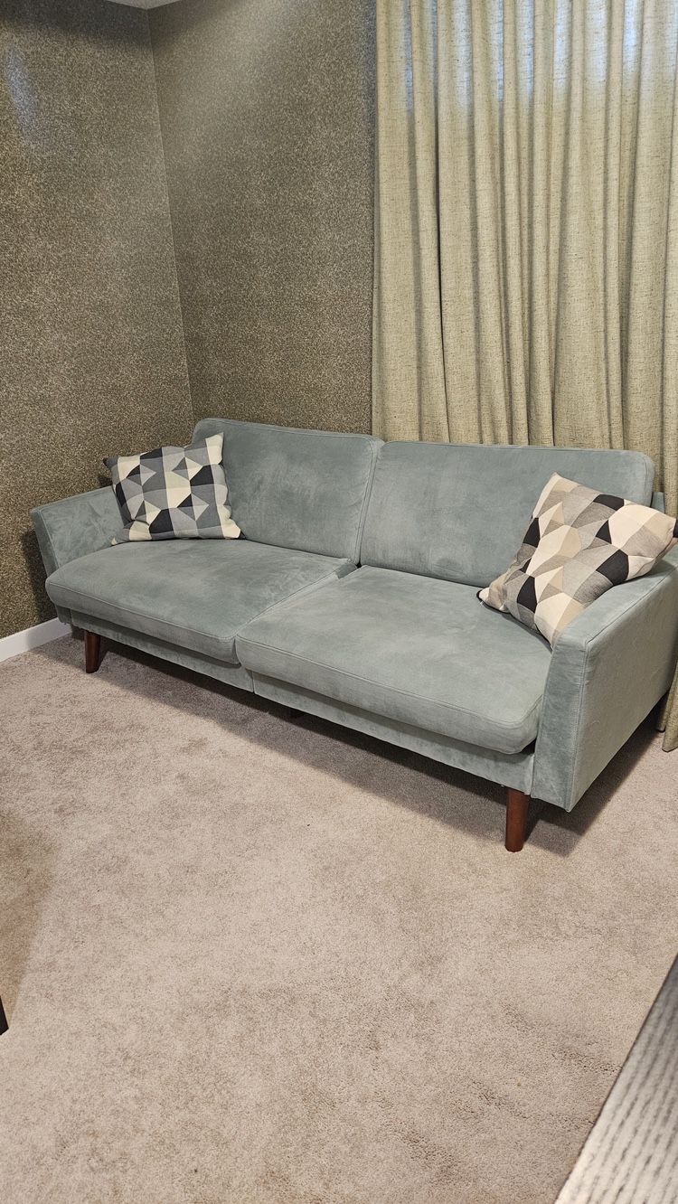 Green sofa
