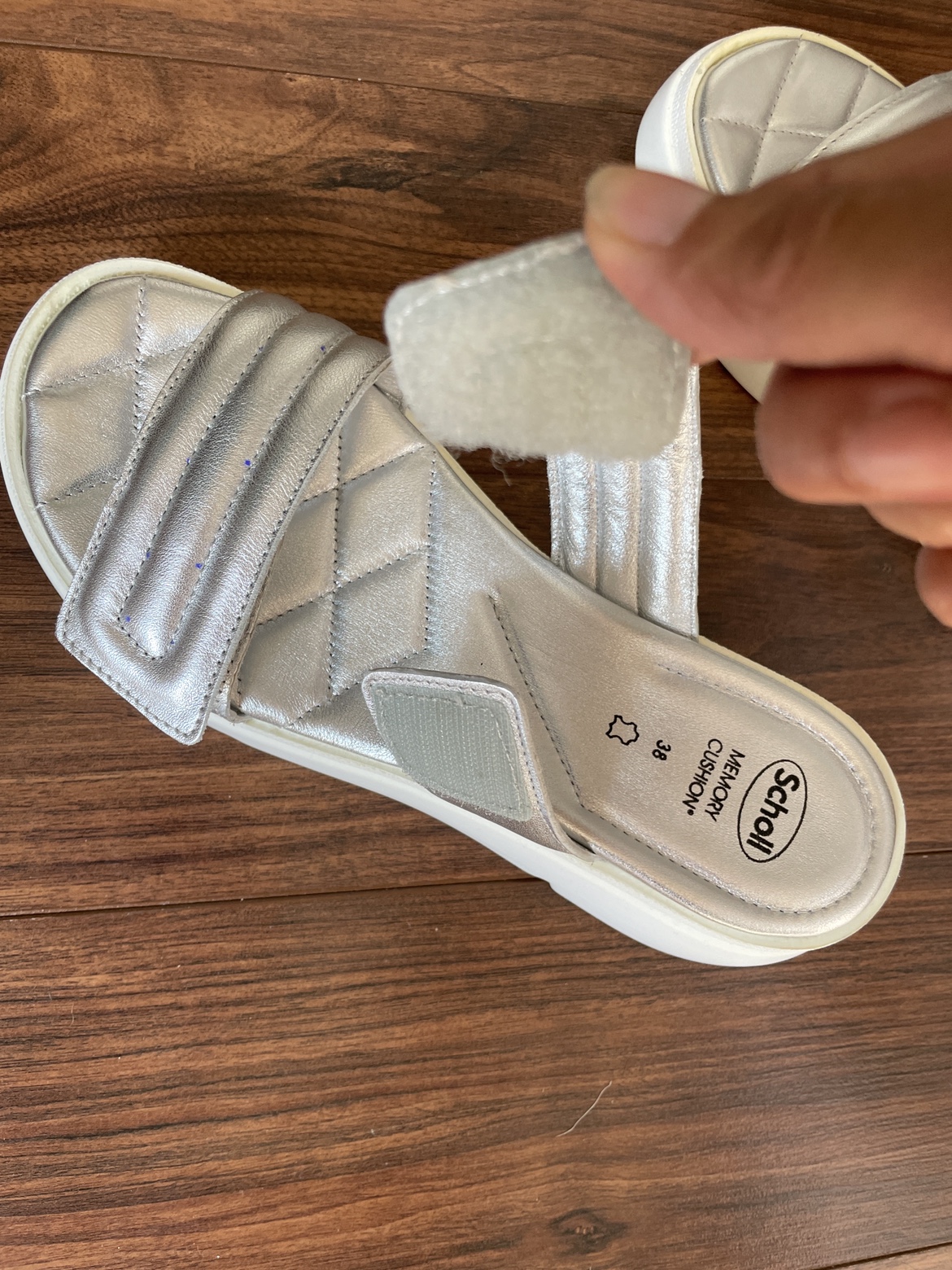 Dr Scholl silver platform slides image indicator(6)