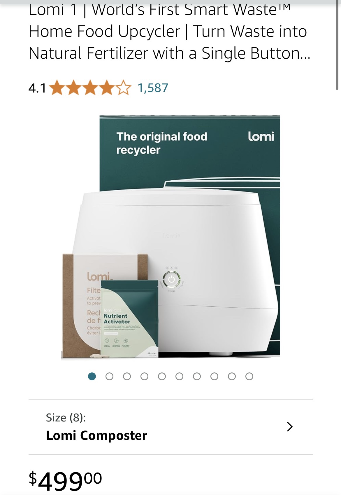 Home smart composter - LOMI 1 composter image indicator(9)