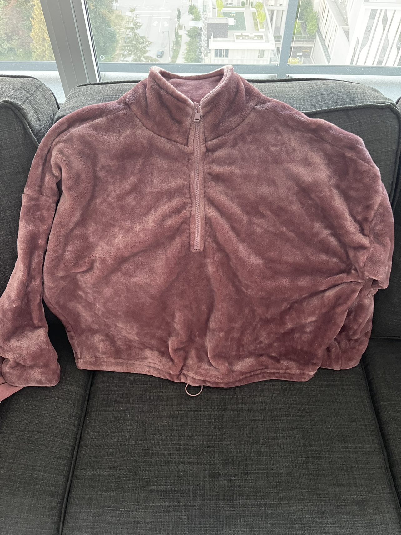 2 Pink fuzzy pullover #freecycle thumbnail