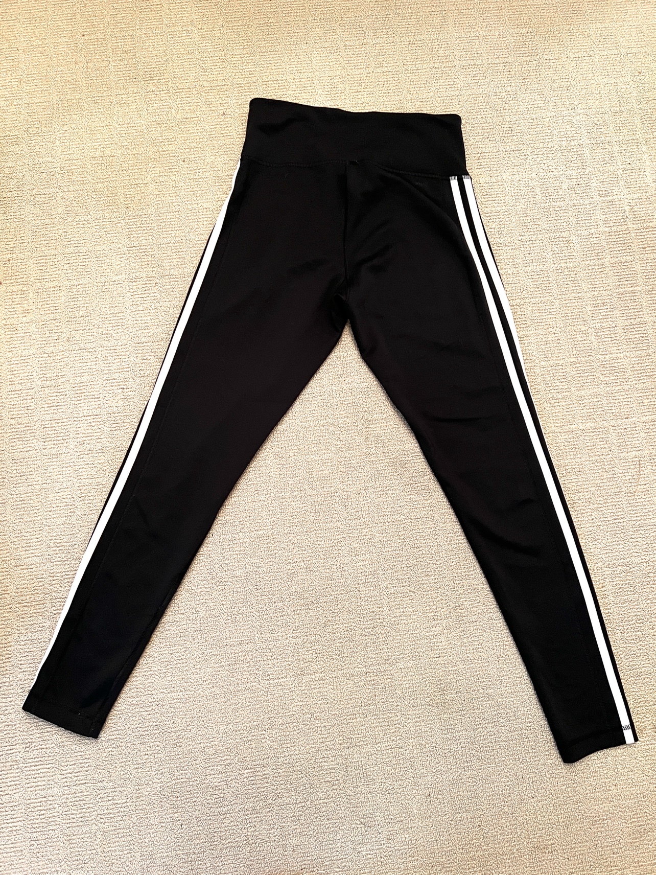 Adidas Black Leggings with White Stripes image indicator(2)