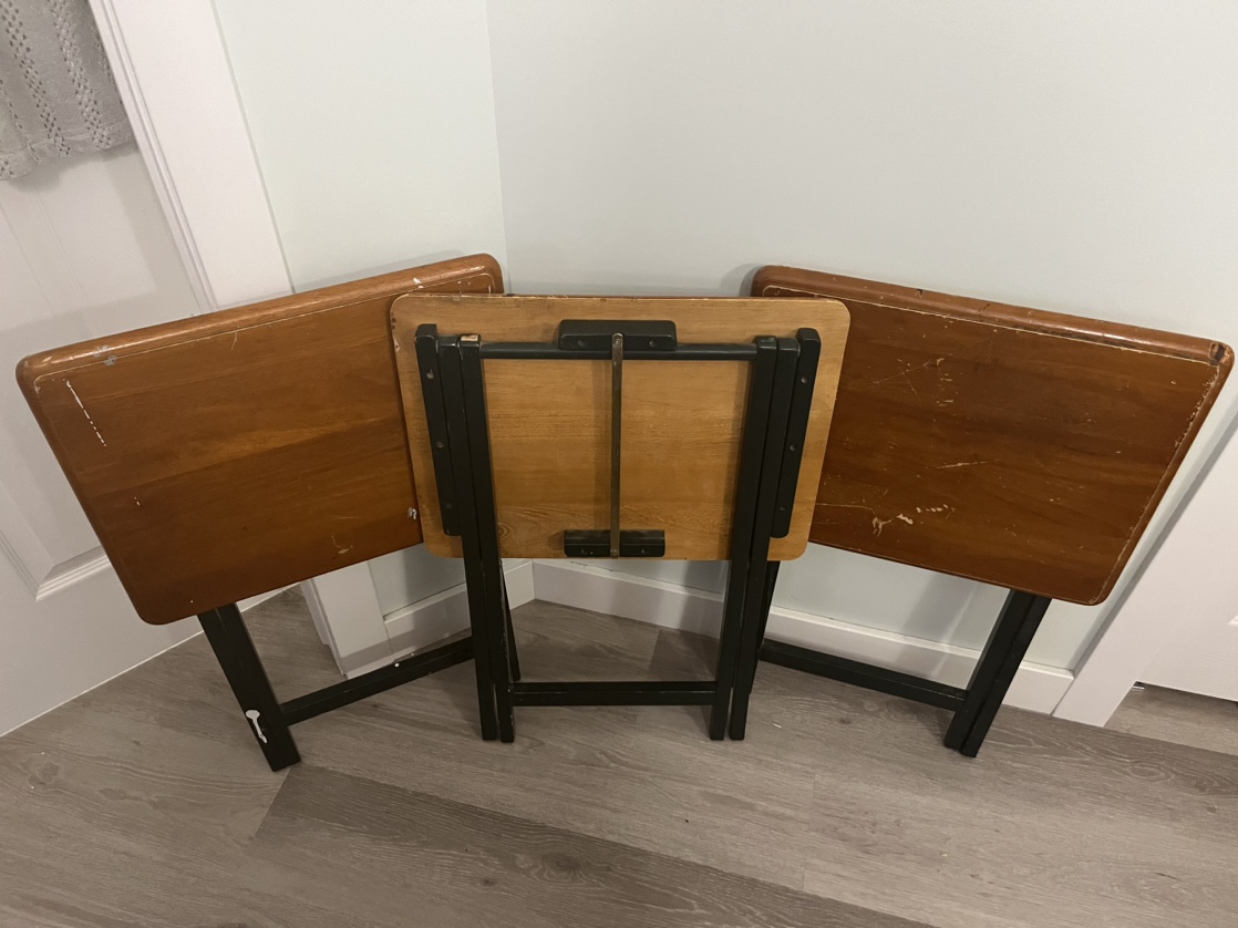 Set of 3 Folding tv tables