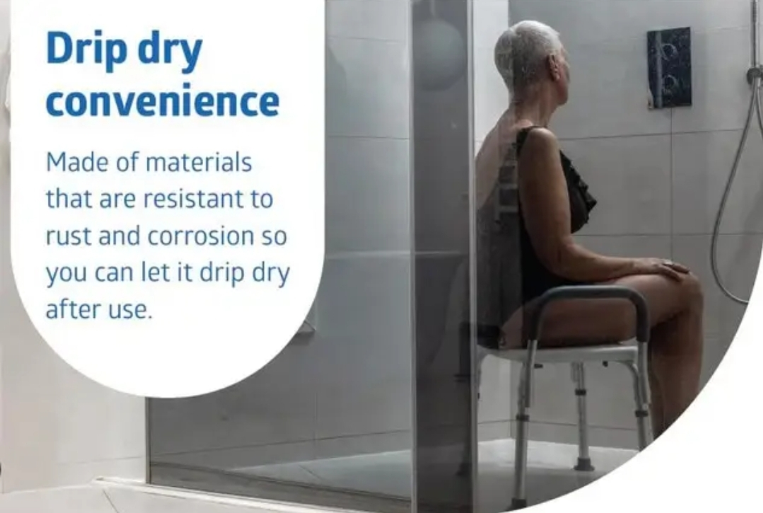 NEW Shower Chair Padded Armrests & Back Heavy Duty  Adjustable image indicator(7)