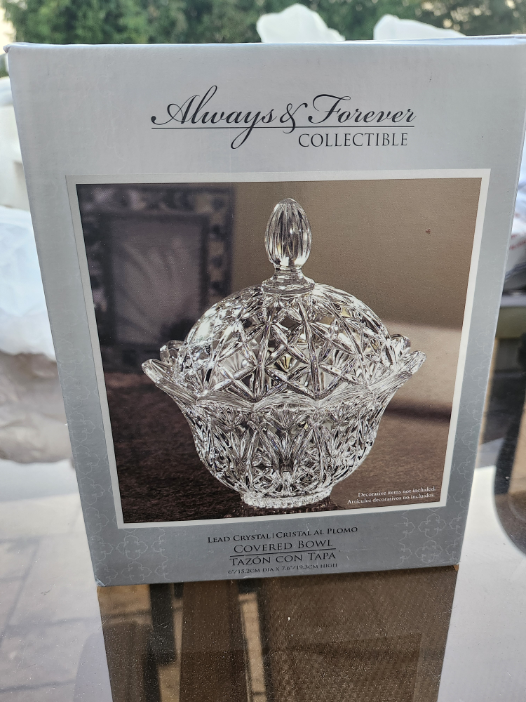 Always & Forever Crystal Covered Bowl