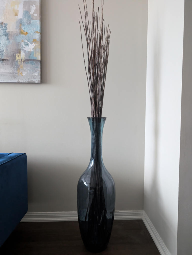 Large Blue Glass Vase