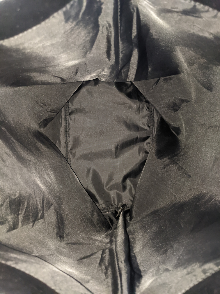 Victoria's Secret Fringe Drawstring Bag Faux Vegan Leather Black image indicator(10)