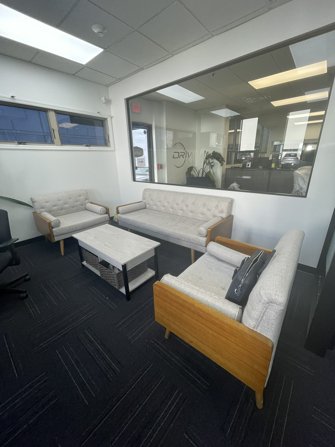 Living room set- 3 items , Upholstered sofa with 2 armchair