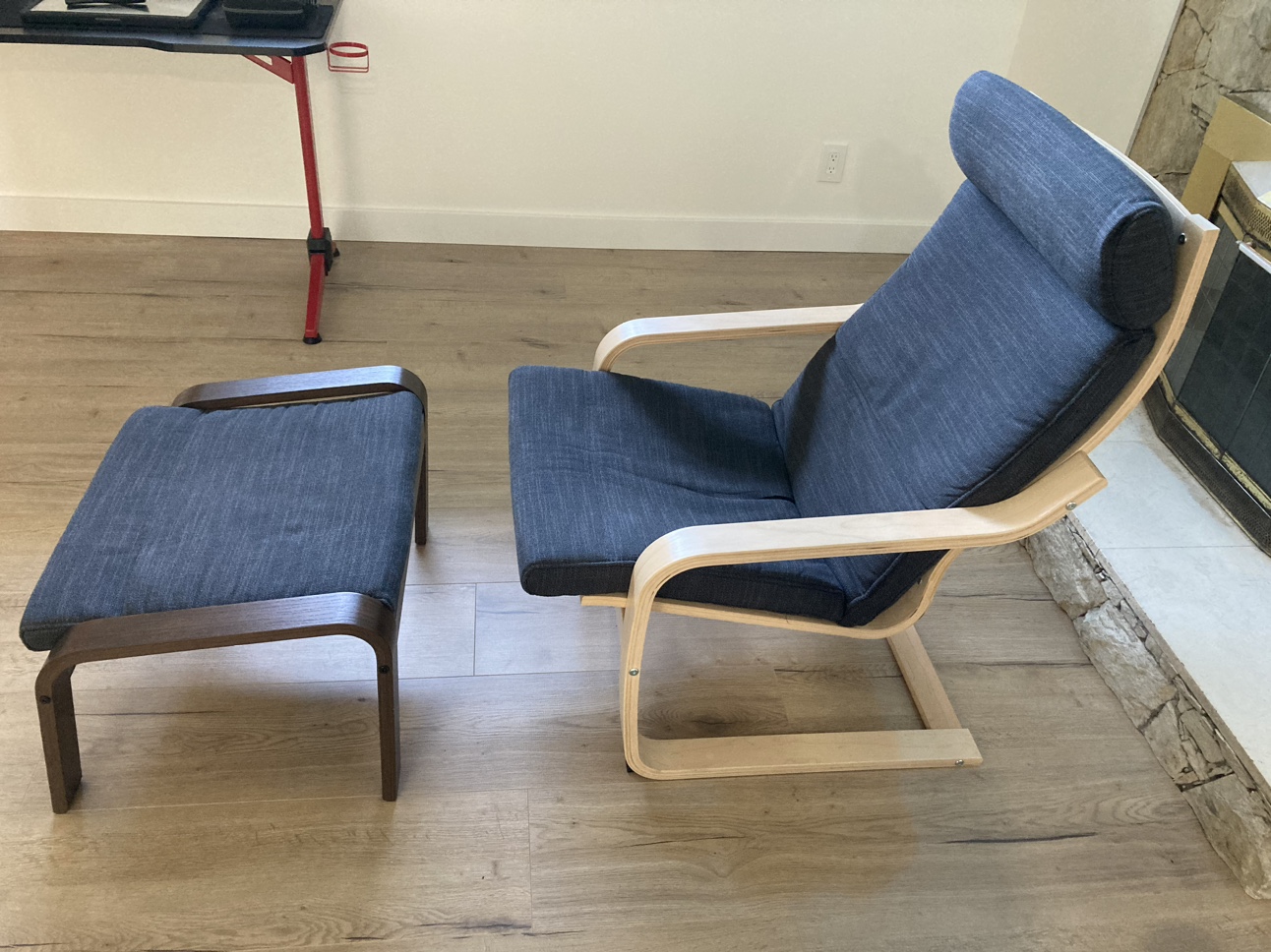 IKEA Poang Chair and Ottoman - photo 2