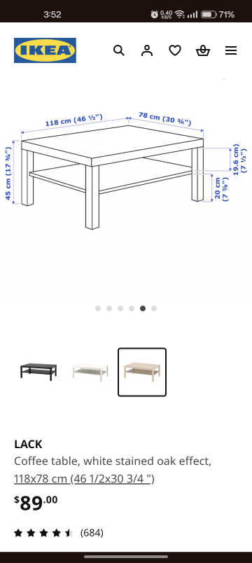 IKEA Lack Coffee Table image indicator(5)