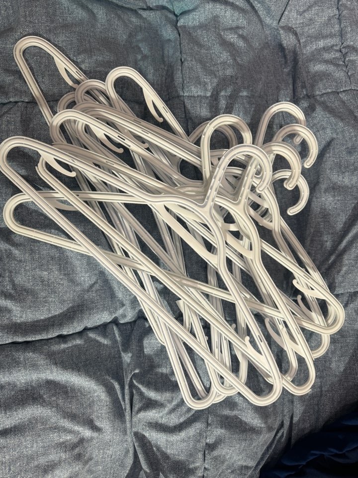 White Plastic Hangers