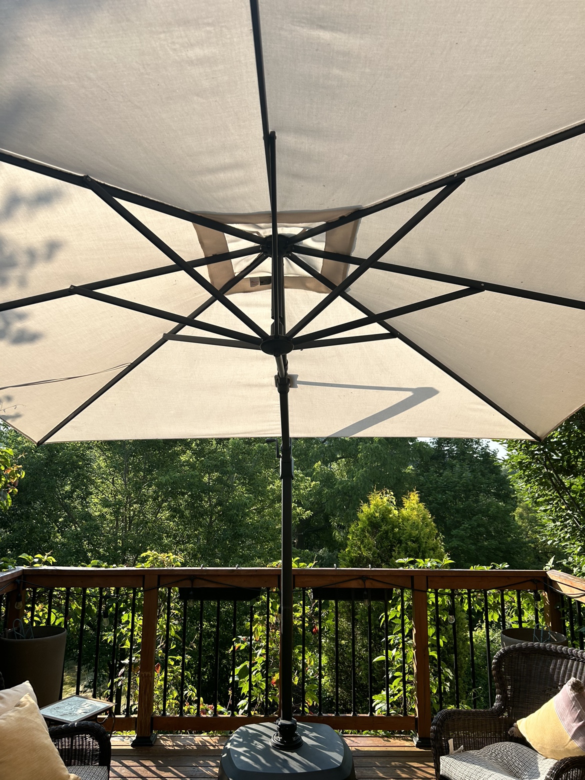 10’ Cantilever Umbrella square, Canvas colour fabric - photo 2