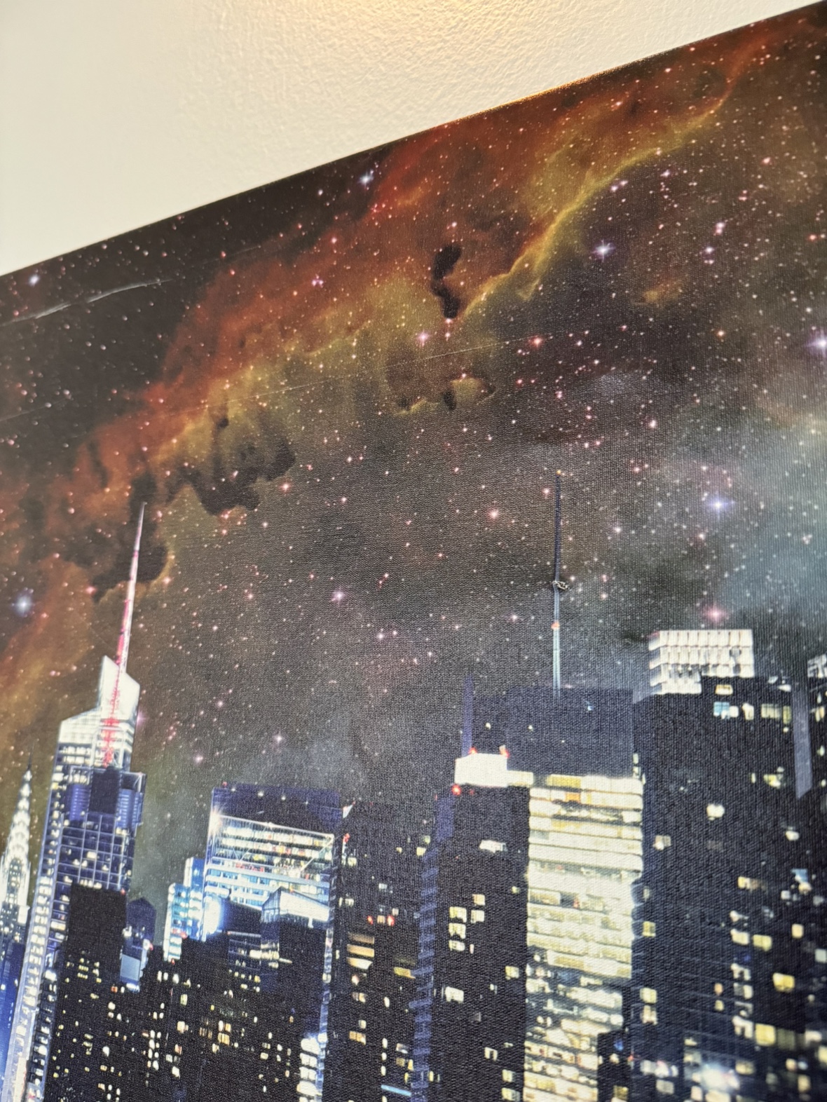 New York City, New York Nebula Skyline - Canvas Print - photo 3