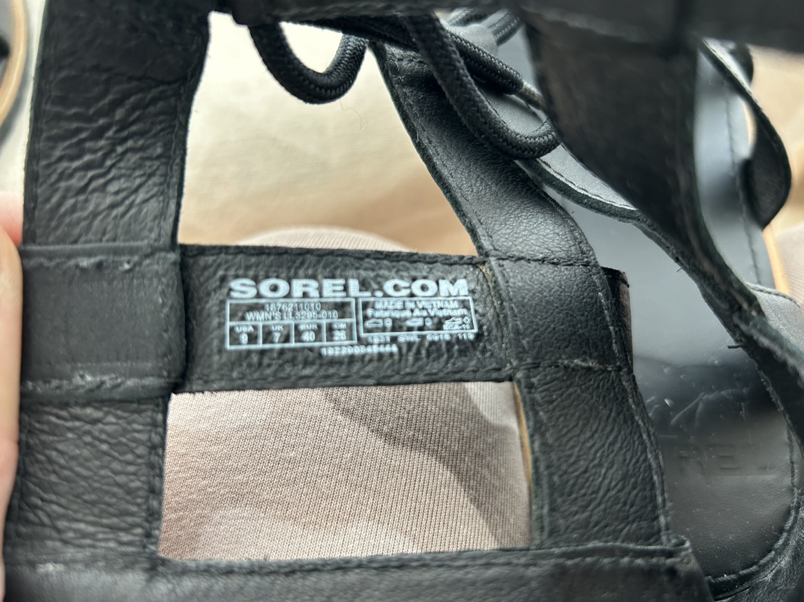 SOREL Black Leather Gladiator Sandals - photo 5