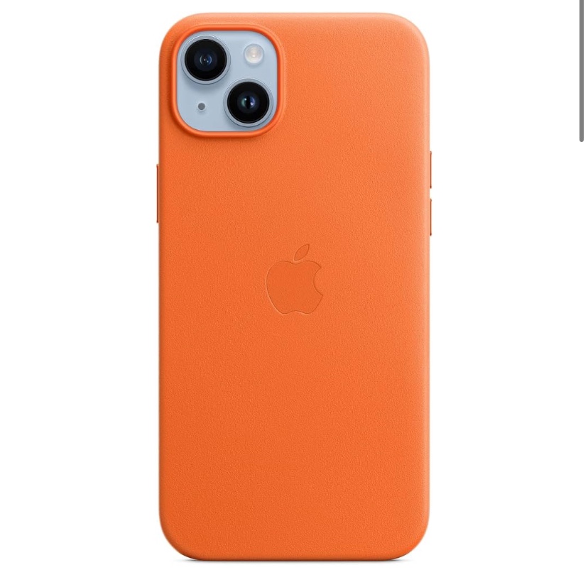 NIB iPhone 14 Plus Leather Case with MagSafe image indicator(3)