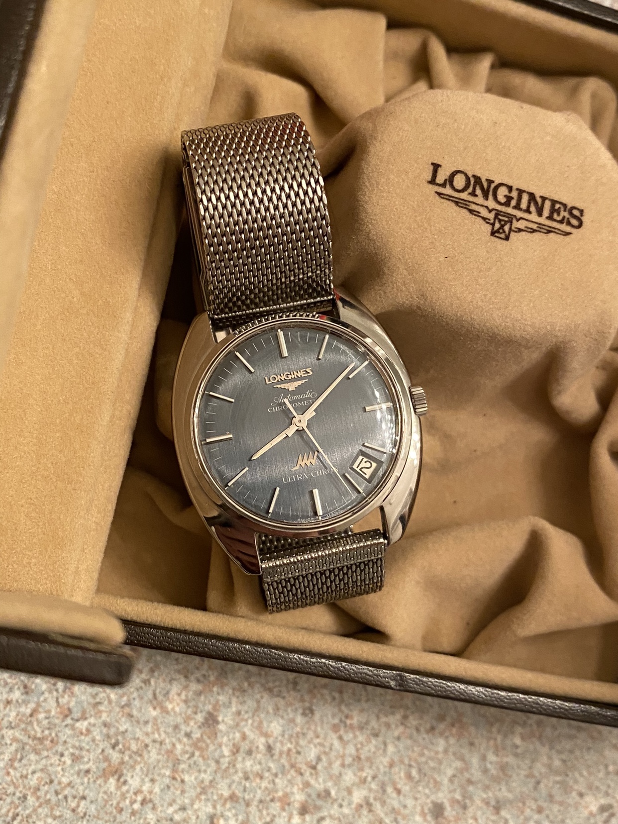 vintage watch Longines Ultra-Chron Chronometer with box - photo 2