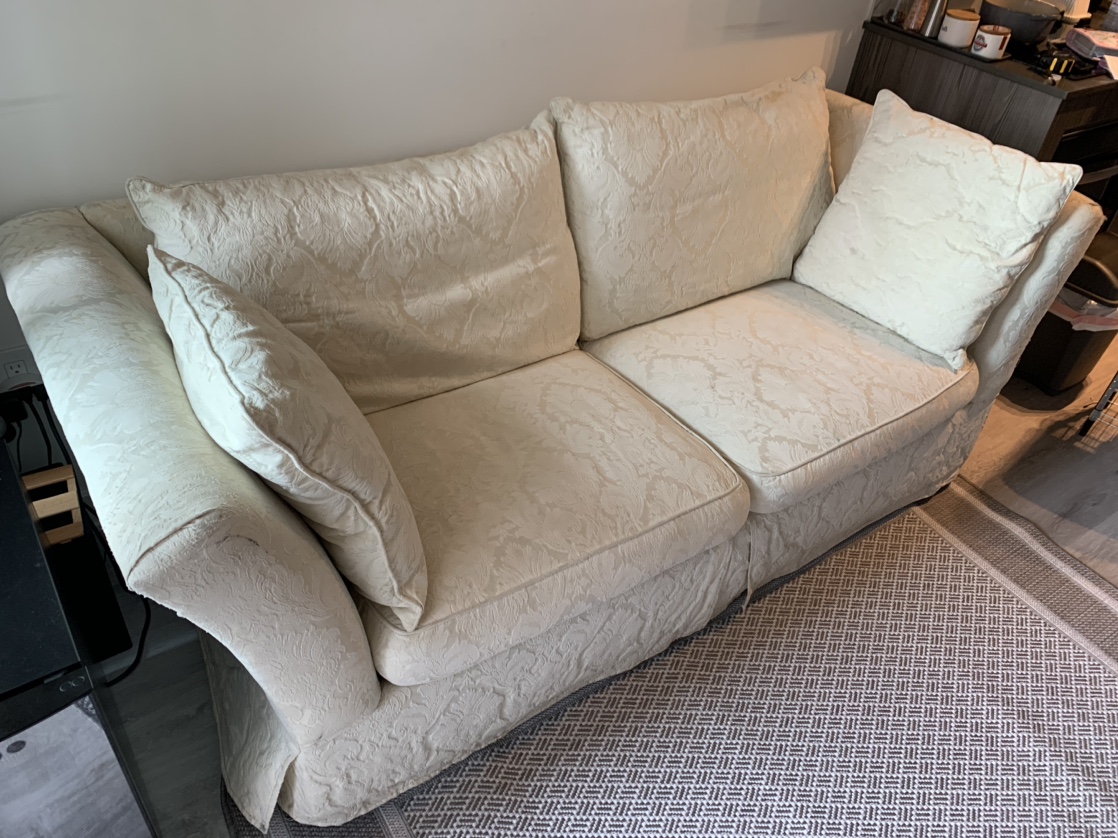 Beige Couch Sofa - photo 2