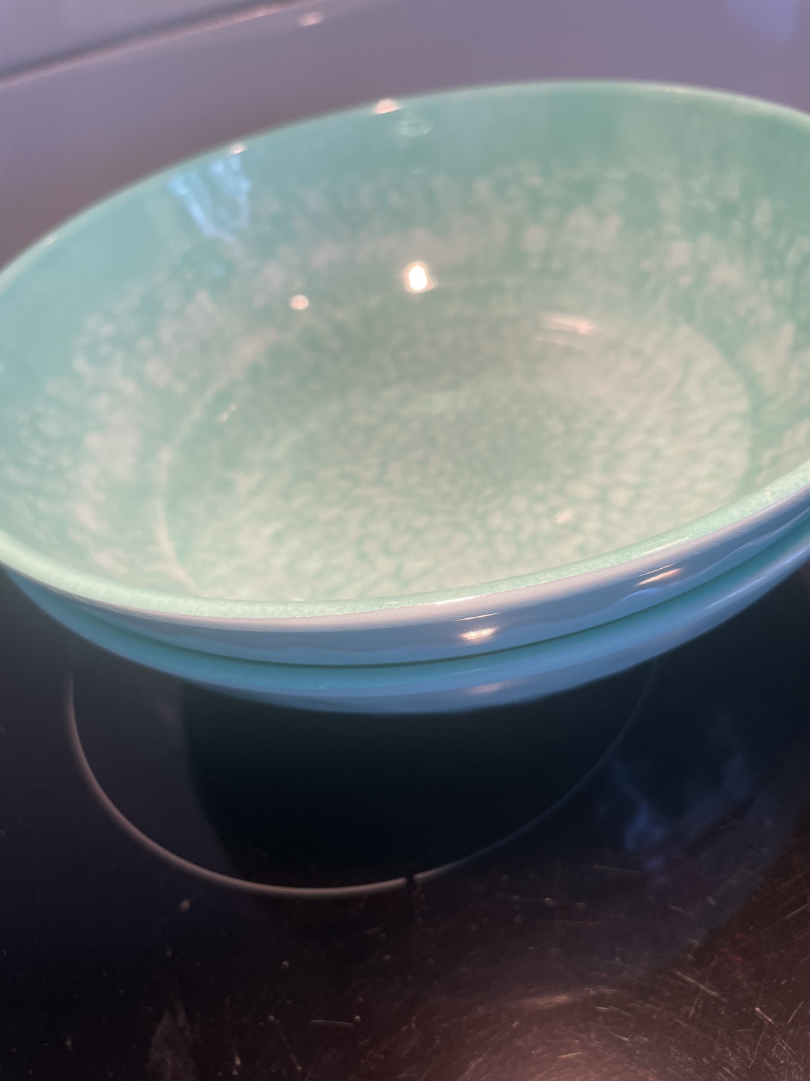 Set of 2 Aqua Blue Bowls  #freecycle image indicator(5)