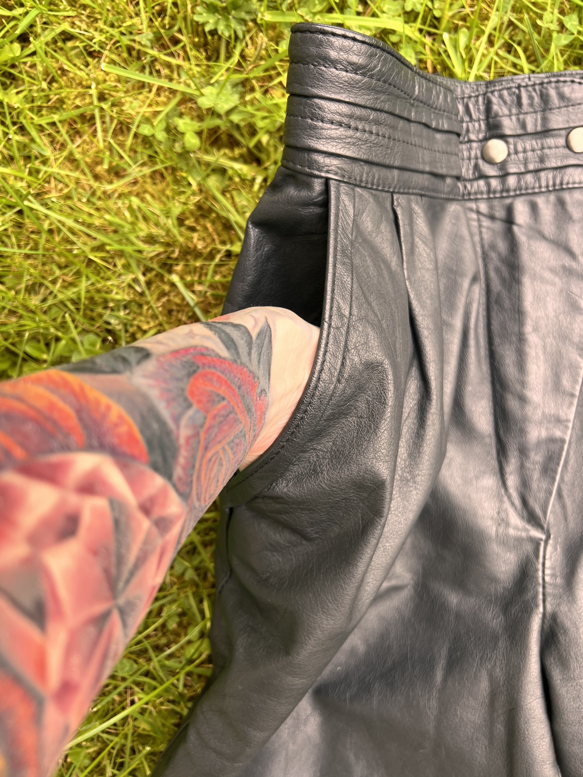 Vintage high waisted Leather Pants - photo 5