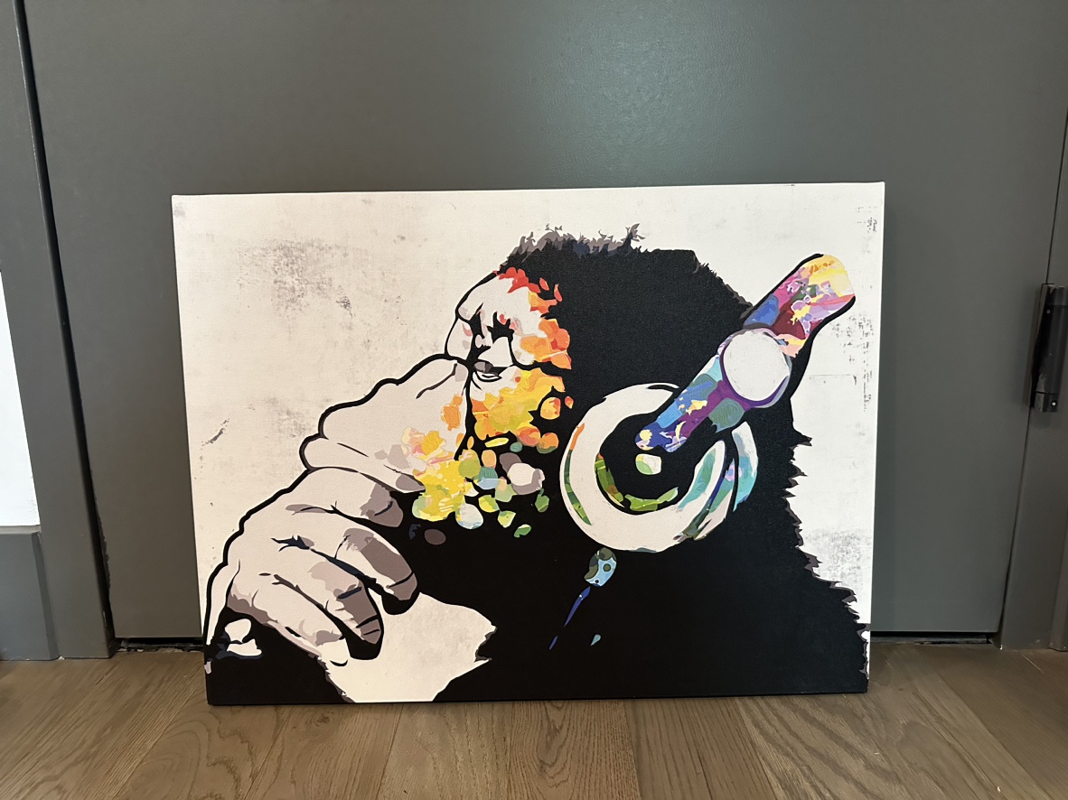 Banksy Graffiti Mural Art on Canvas