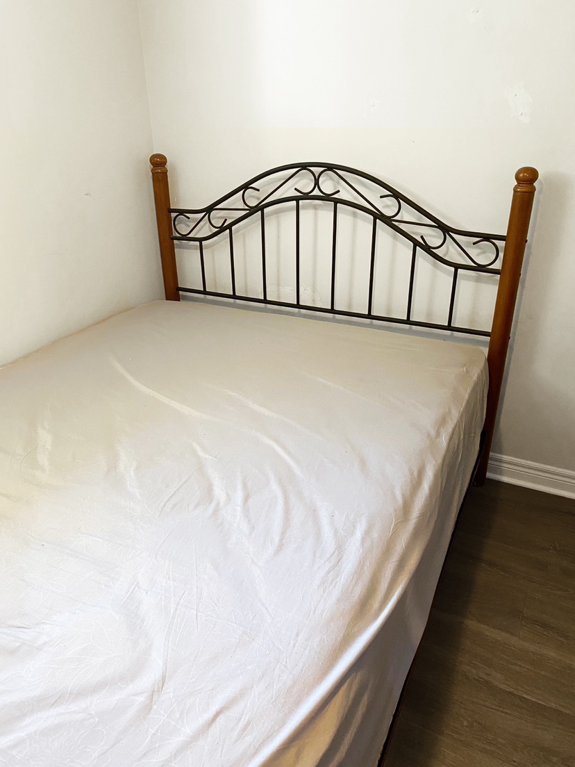 Queen Bed Frame and Mattress