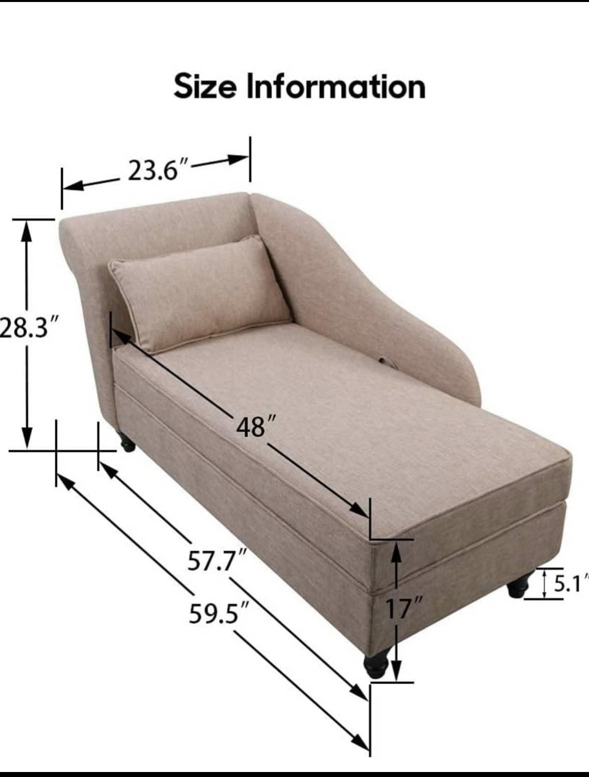 Storage Chaise Lounge - photo 2