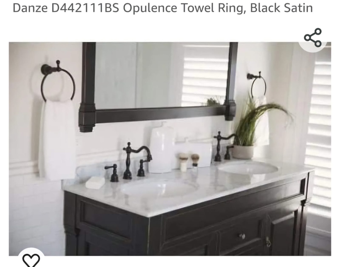 Danze D442111BS Opulence Towel Ring, Black Satin image indicator(4)