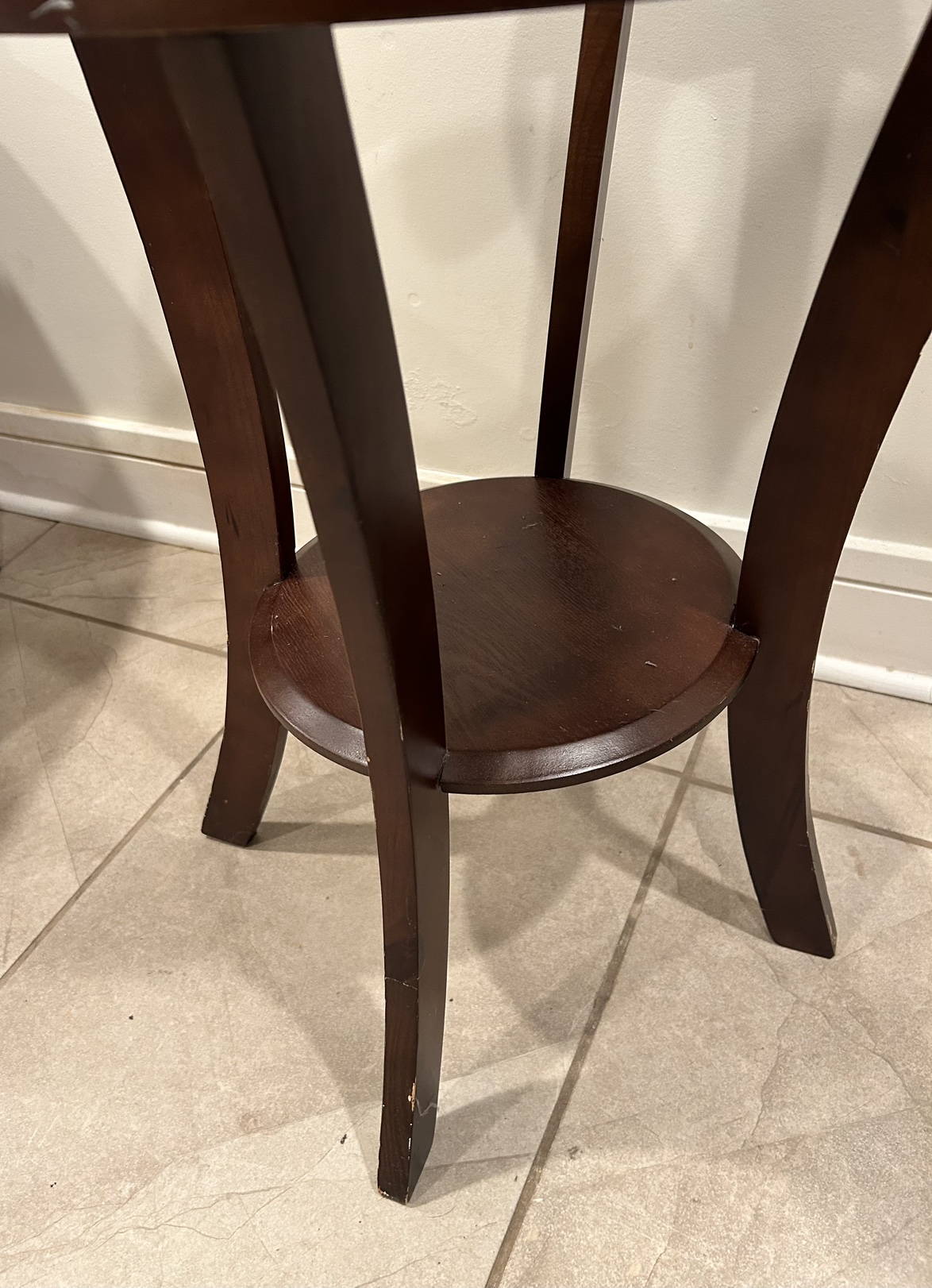 🥕Vintage Accent Wood Round Table - photo 3