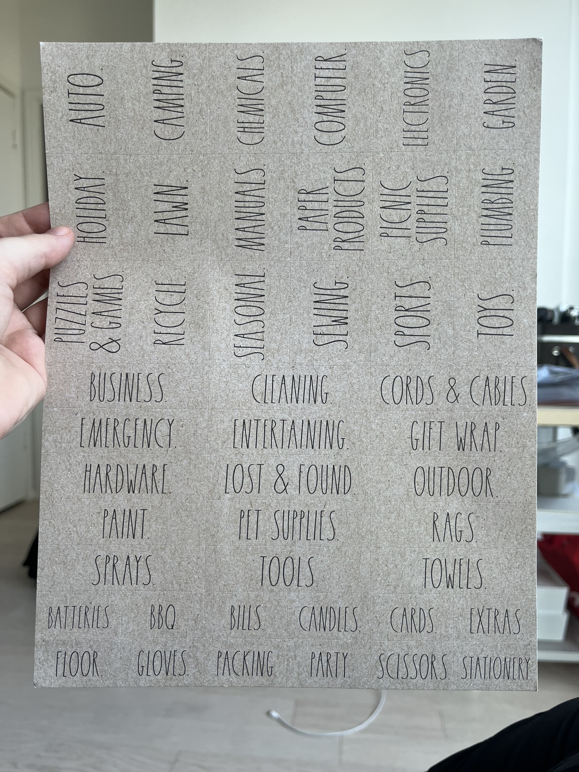 Storage Label Set