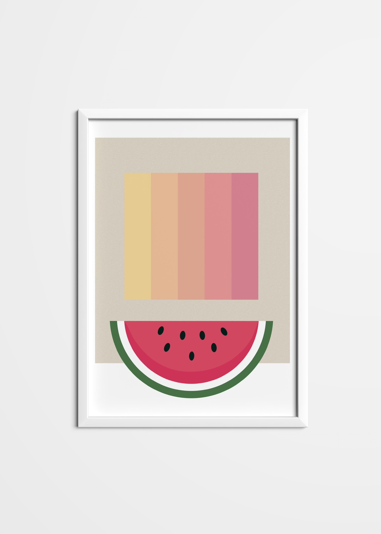 Watermelon Art Print in White Frame image indicator(4)