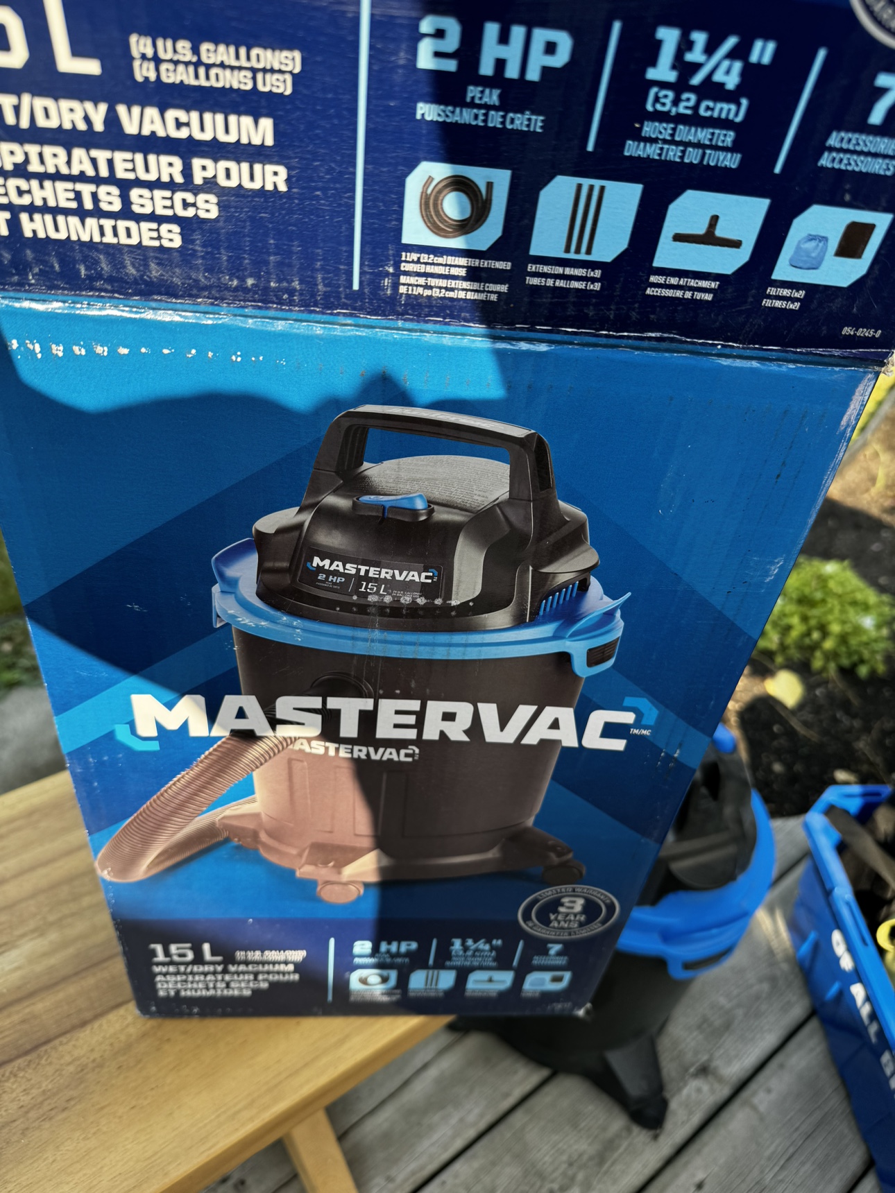 MasterVac 15L, wet and dry vacuum