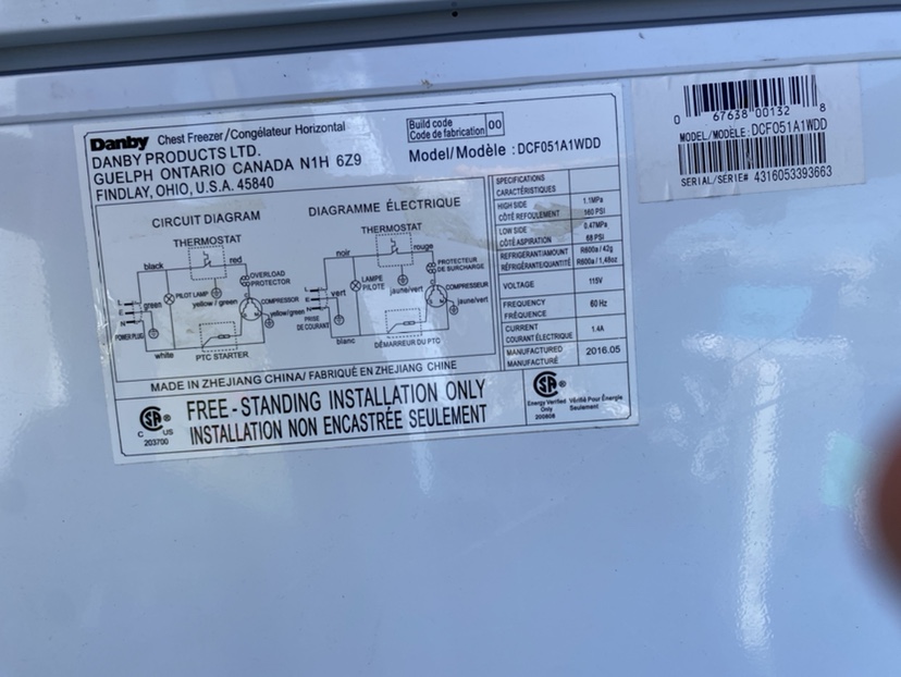 Danby Chest Freezer image indicator(2)