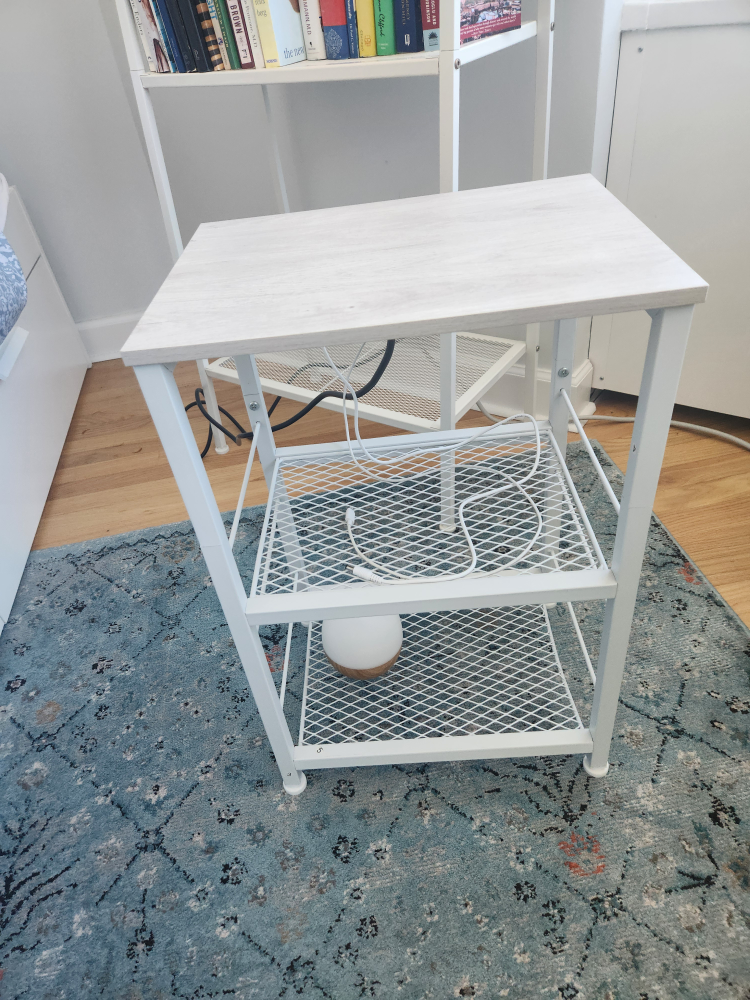 White End Table with Outlets - photo 2