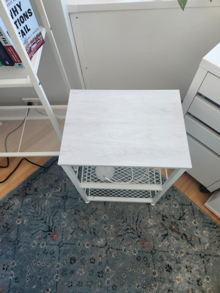 White End Table with Outlets - photo 3