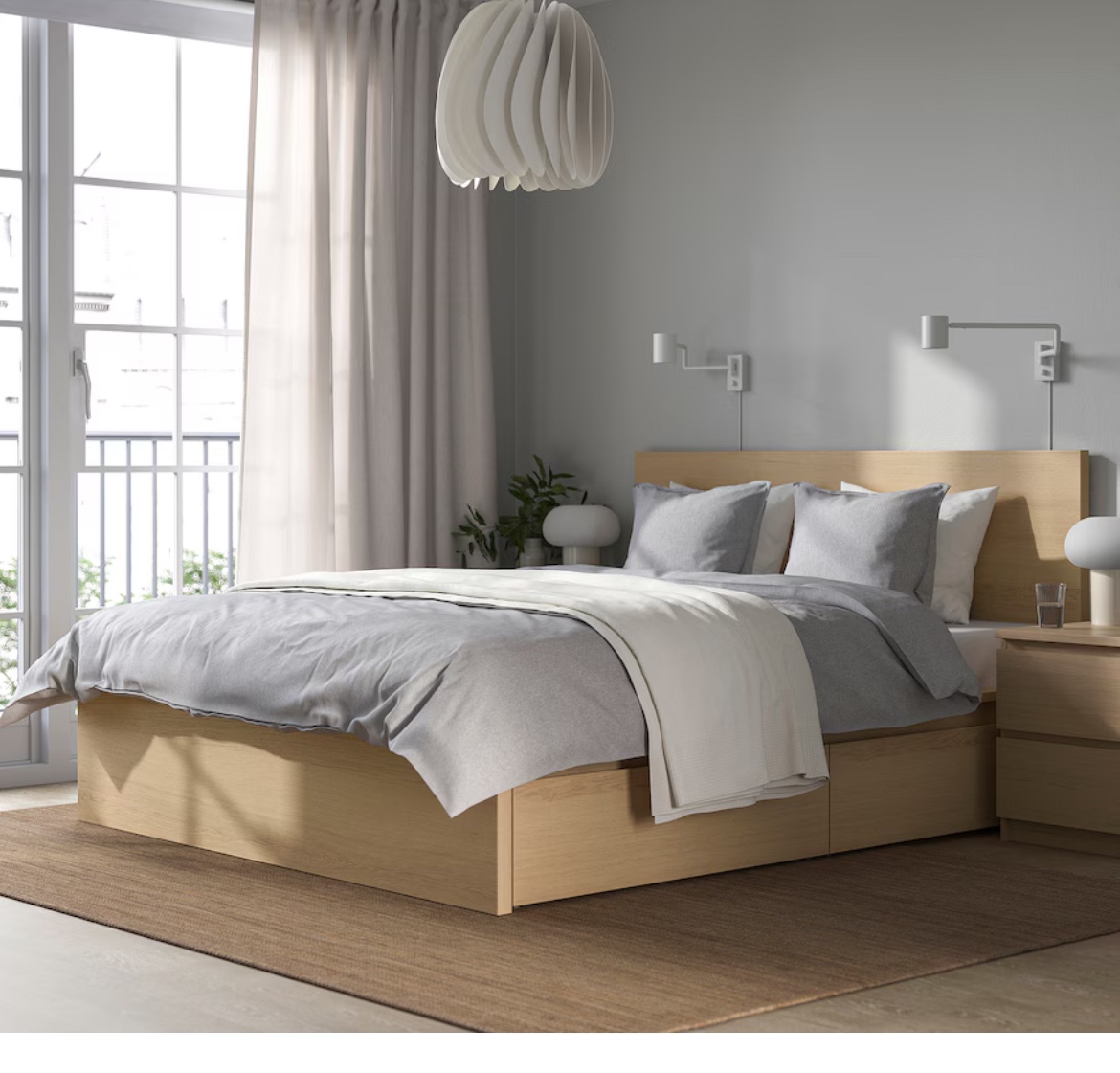 Move out sale urgent!IKEA MALM King Size  Bedframe with Storage - photo 2