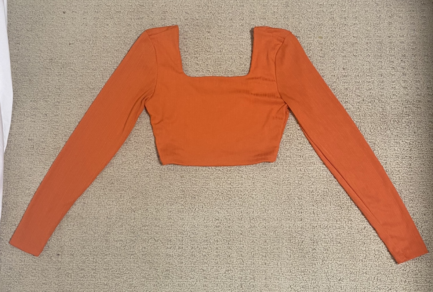Orange Long Sleeve Crop Top image indicator(2)