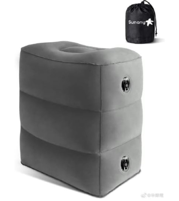 Inflatable Travel Foot Rest Pillow (also for home or office) thumbnail