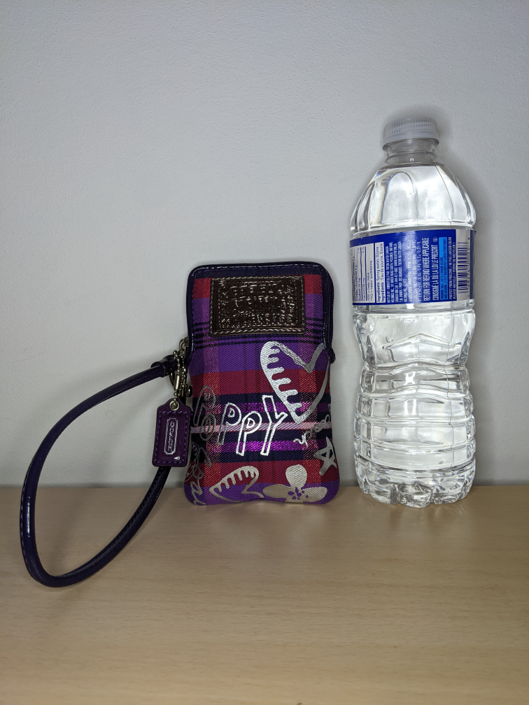 Coach Tartan Poppy Purple Plaid Tartan Wristlet / Pouch Small image indicator(2)