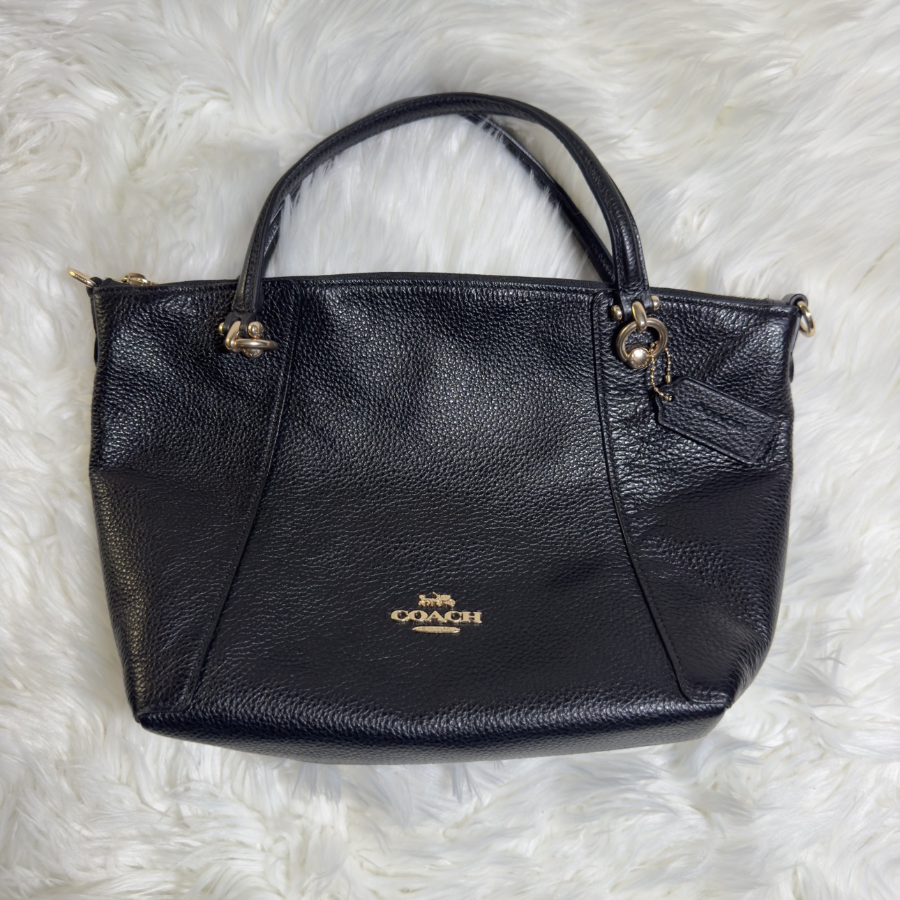 Coach Black Leather Handbag thumbnail