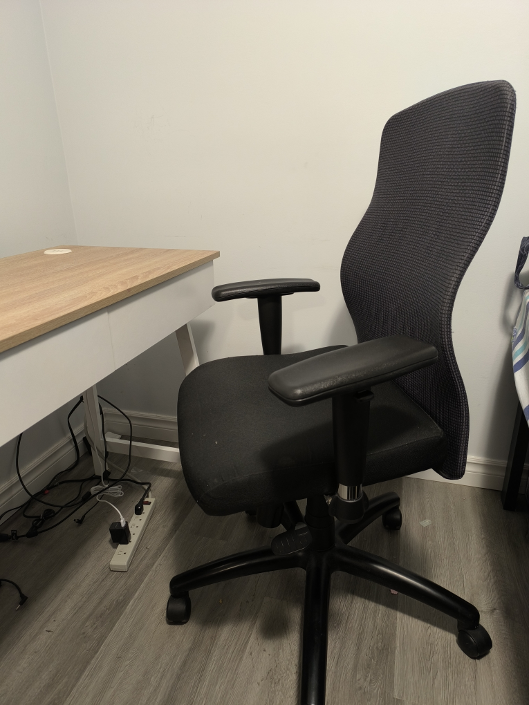 White Desk with Two Drawers and chair - photo 2