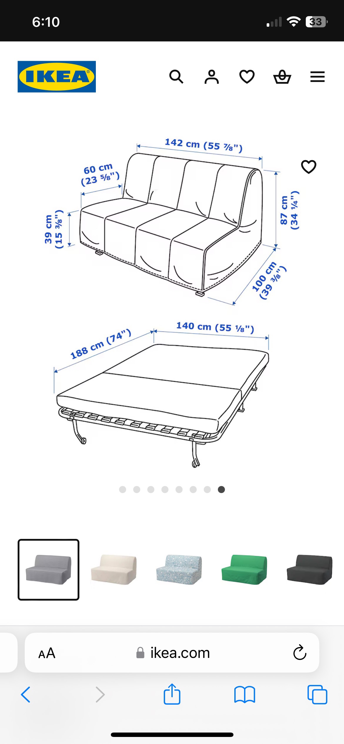 IKEA sofa bed