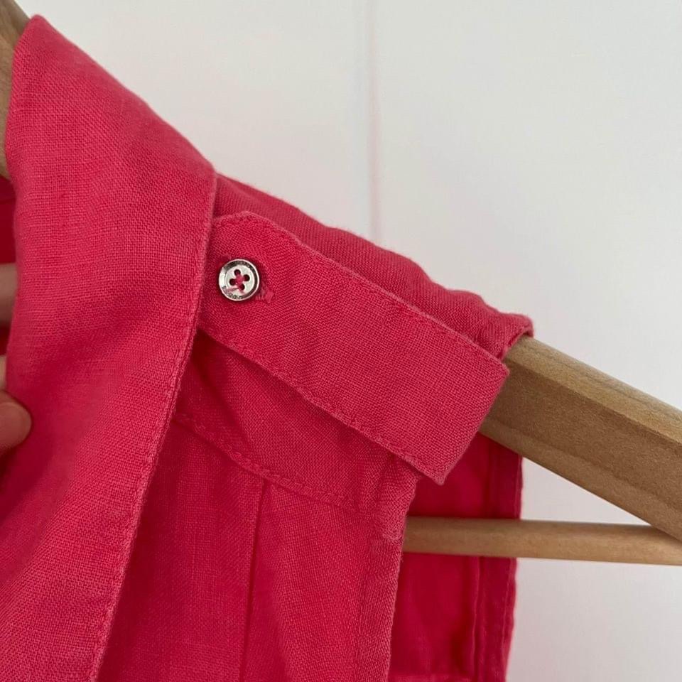 Guess Linen Coral Pink Sleeveless Shirt Dress Small image indicator(2)