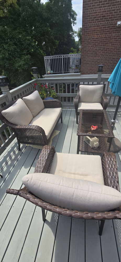 4 pc wicker patio furniture - photo 2