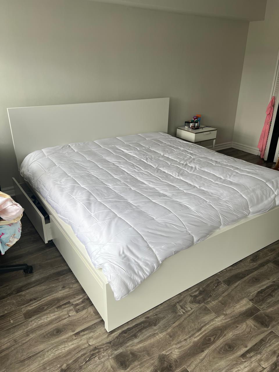 IKEA mattress  memory foam (Matrand) with bed frame and drawers - photo 2