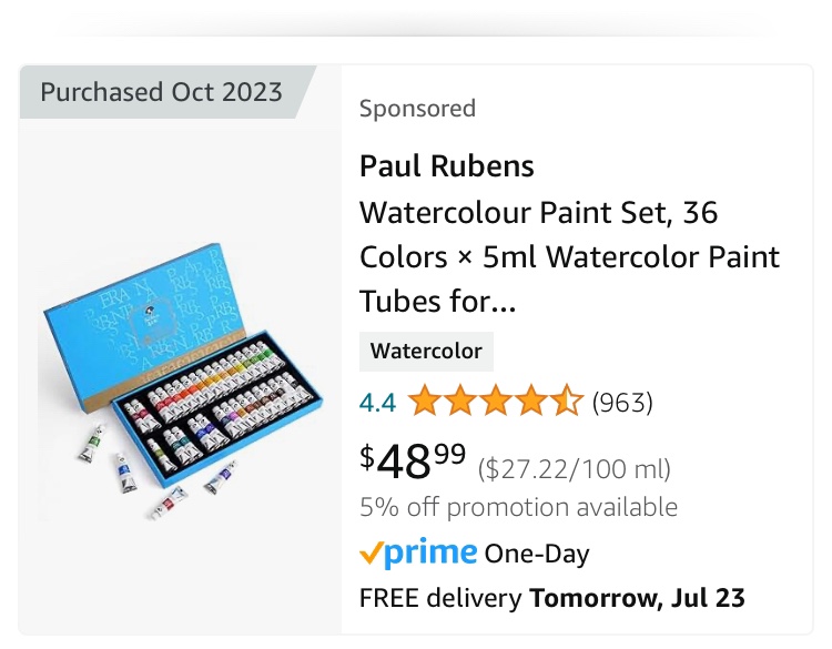Paul Rubens Watercolour Paint Set - photo 2