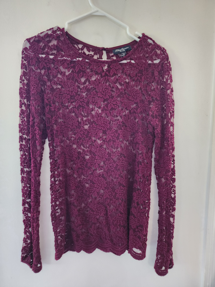 Burgundy Lace Top thumbnail