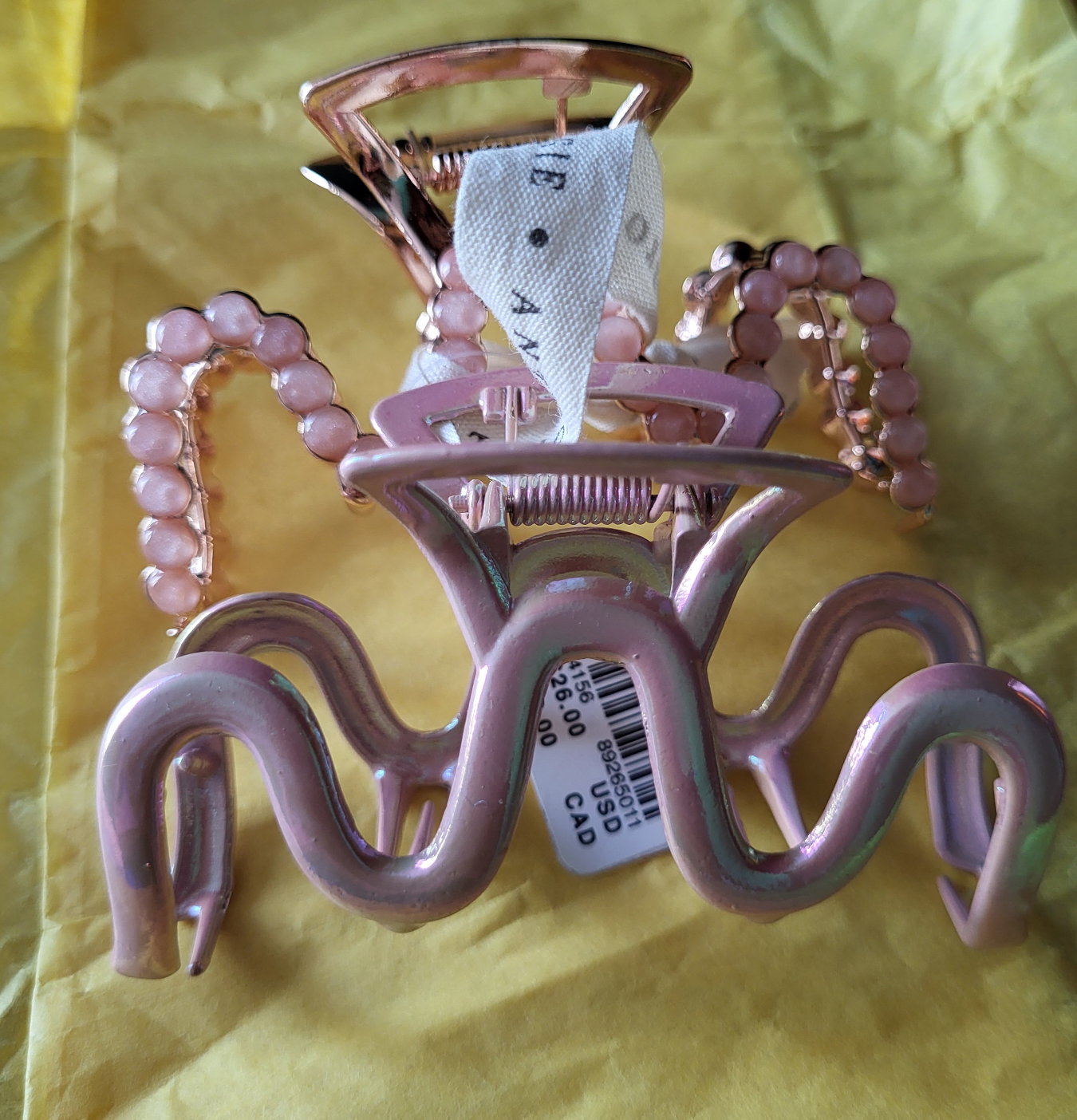 ❣️ New w Tags Anthropologie Hair Clips Iridescent Peach image indicator(5)