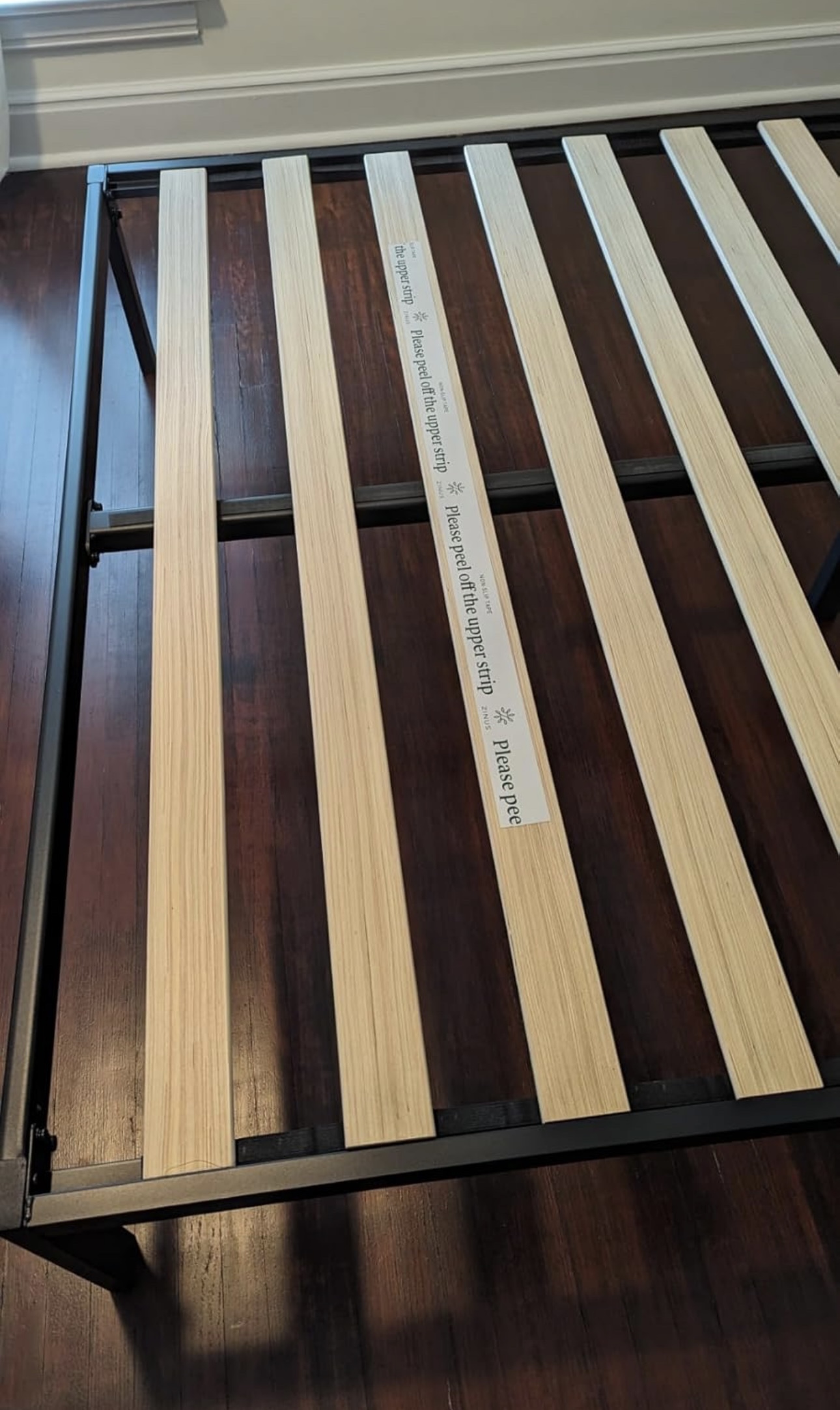 Queen Bed Frame - Bed Frame with Headboard, Wood Slat Support - photo 5