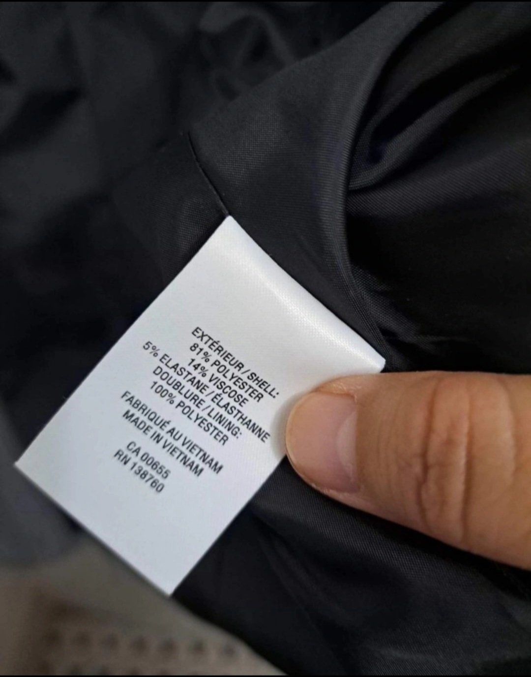 Reitmans 3/4 sleeve patterned buttonless blazer image indicator(4)