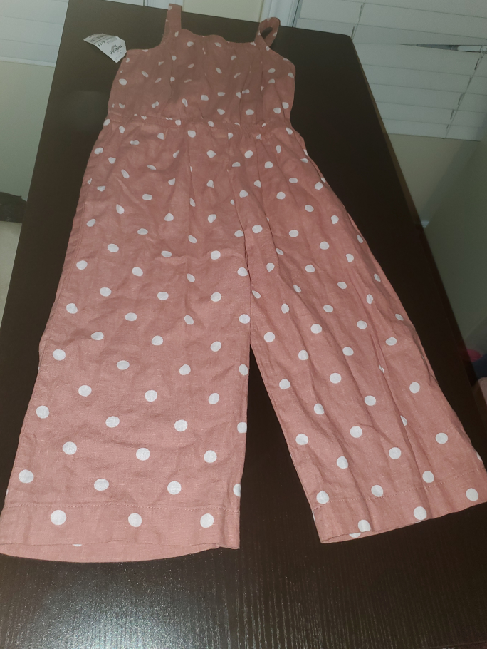 Brand New Polka Dot Jumpsuit-Girls Size 6X - photo 2